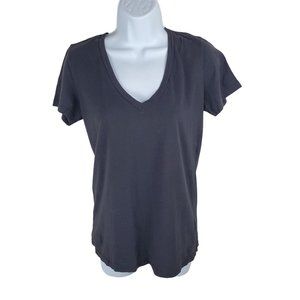 Everlane basic Short Sleeve  top small Black  Solid supima cotton 100%